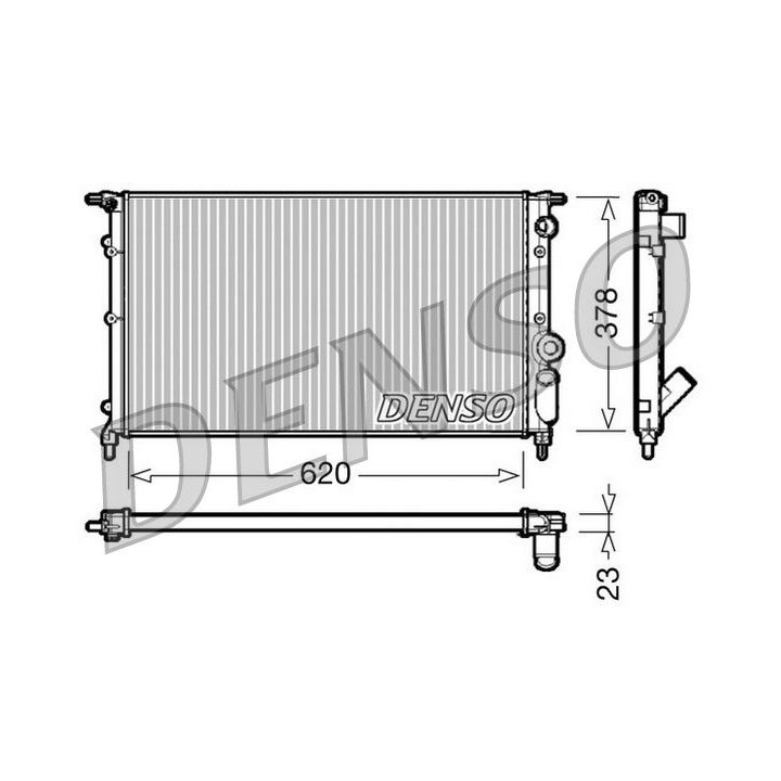 Radiatorius, variklio aušinimas DENSO DRM23022