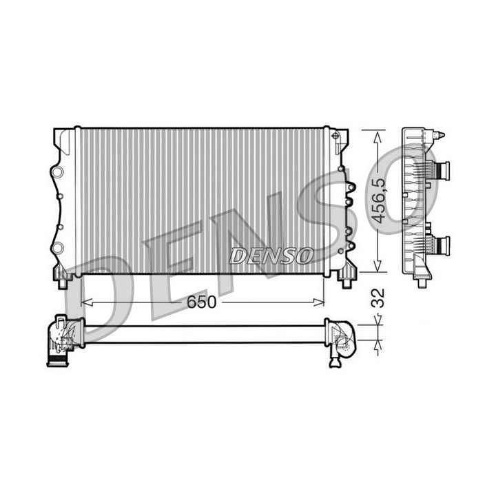 Radiatorius, variklio aušinimas DENSO DRM23024