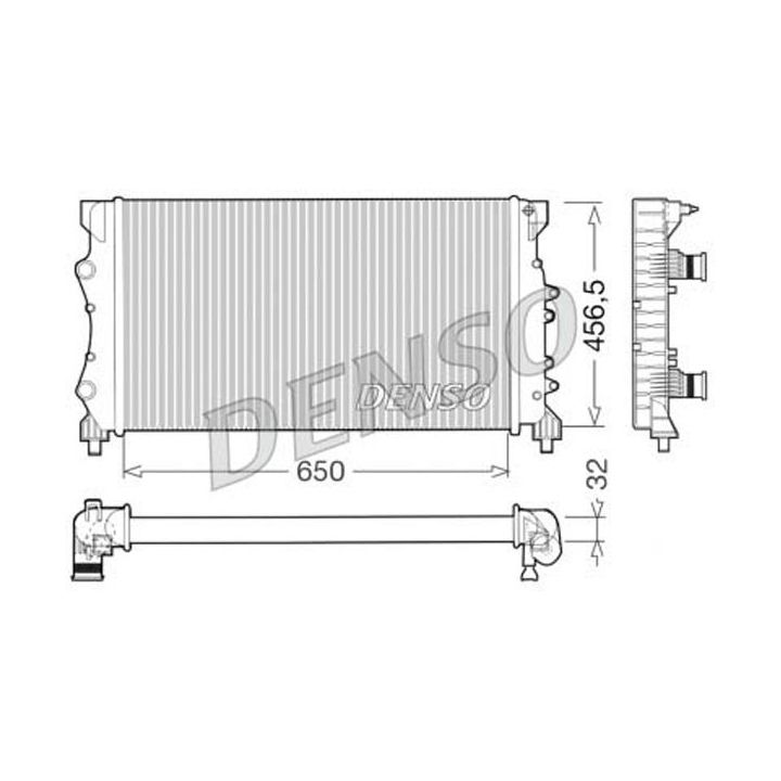Radiatorius, variklio aušinimas DENSO DRM23025
