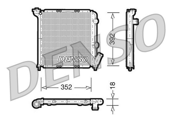 Radiatorius, variklio aušinimas DENSO DRM23026