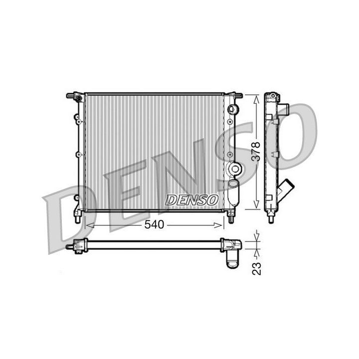 Radiatorius, variklio aušinimas DENSO DRM23028