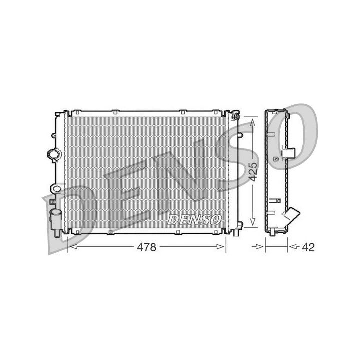 Radiatorius, variklio aušinimas DENSO DRM23031