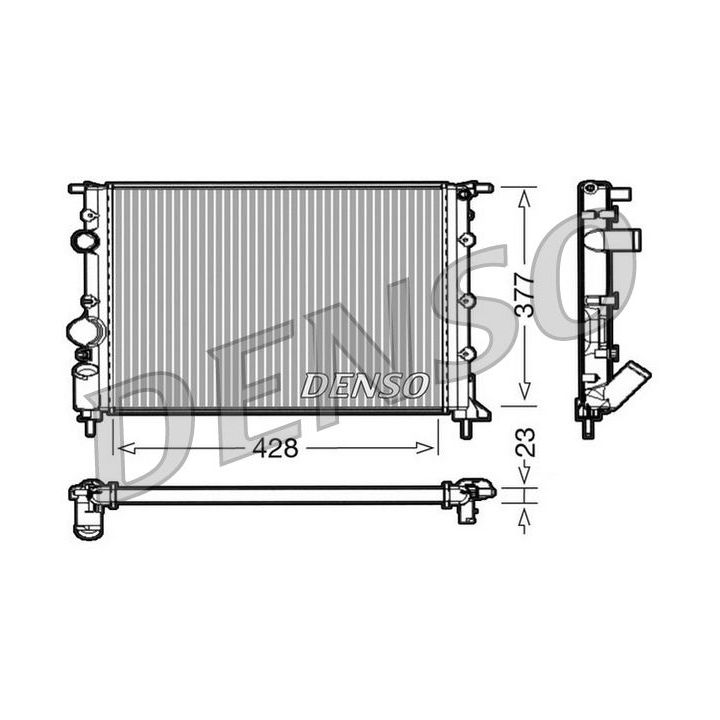 Radiatorius, variklio aušinimas DENSO DRM23032