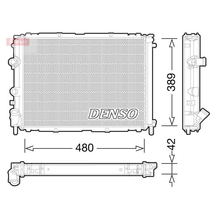 Radiatorius, variklio aušinimas DENSO DRM23033