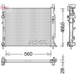 Radiatorius, variklio aušinimas DENSO DRM23037