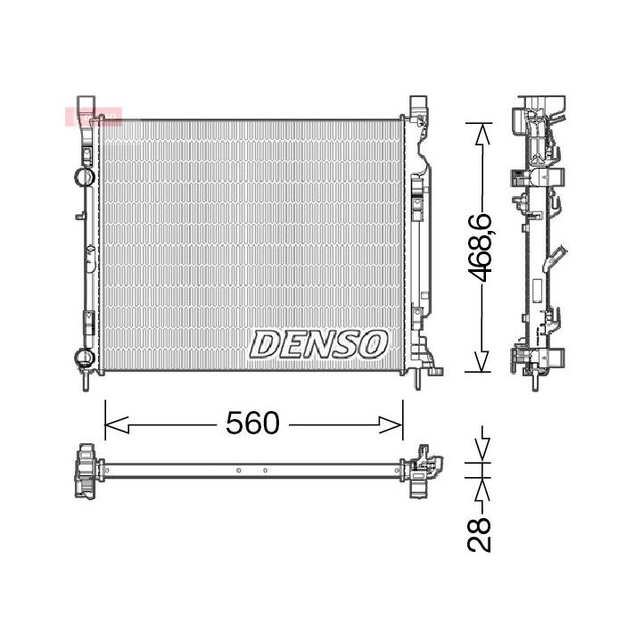 Radiatorius, variklio aušinimas DENSO DRM23037