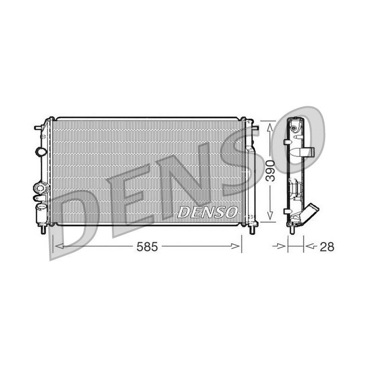 Radiatorius, variklio aušinimas DENSO DRM23052
