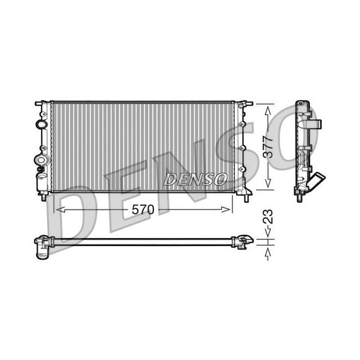 Radiatorius, variklio aušinimas DENSO DRM23054