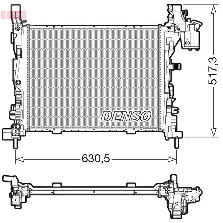 Radiatorius, variklio aušinimas DENSO DRM23062