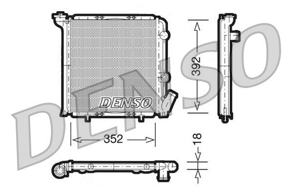 Radiatorius, variklio aušinimas DENSO DRM23071