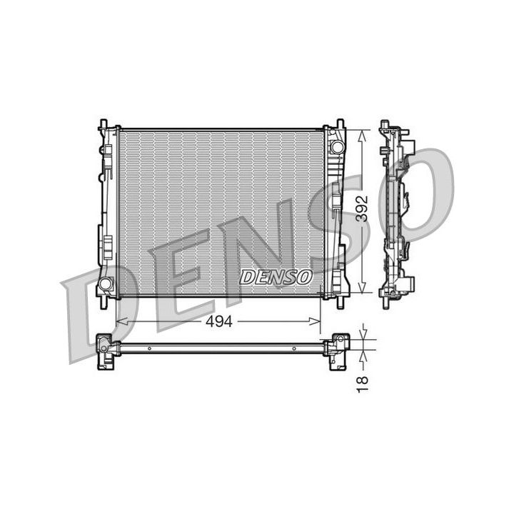 Radiatorius, variklio aušinimas DENSO DRM23079