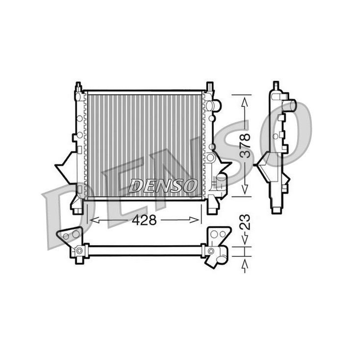 Radiatorius, variklio aušinimas DENSO DRM23080