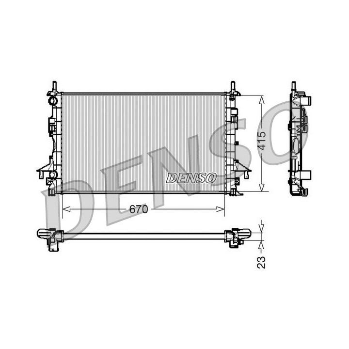 Radiatorius, variklio aušinimas DENSO DRM23083