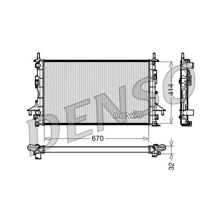 Radiatorius, variklio aušinimas DENSO DRM23084