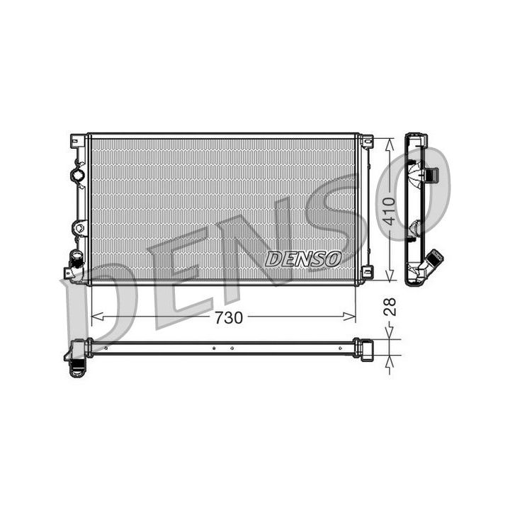Radiatorius, variklio aušinimas DENSO DRM23090