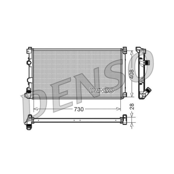 Radiatorius, variklio aušinimas DENSO DRM23092