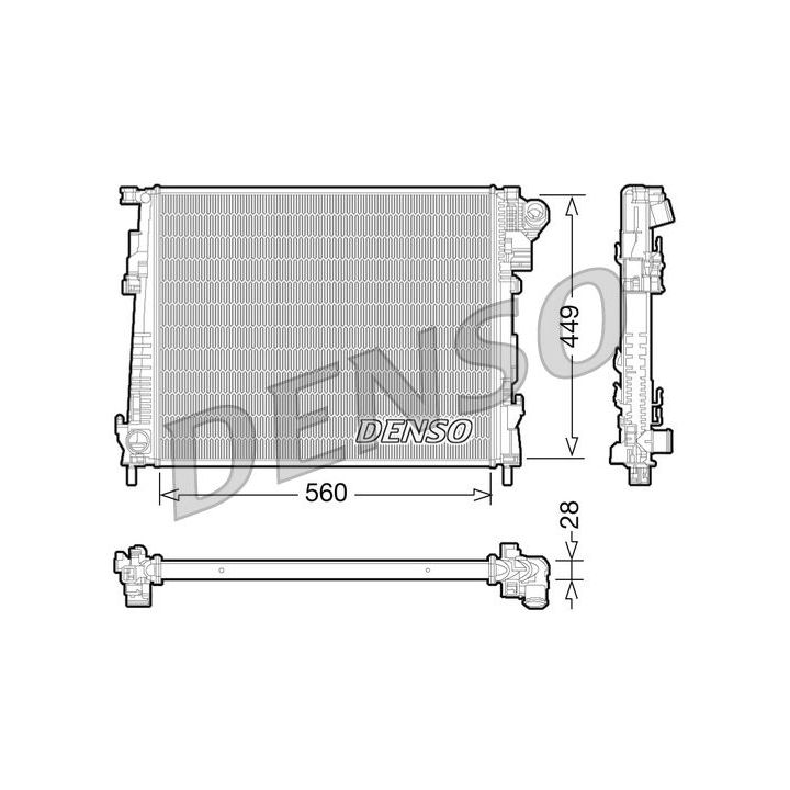 Radiatorius, variklio aušinimas DENSO DRM23094