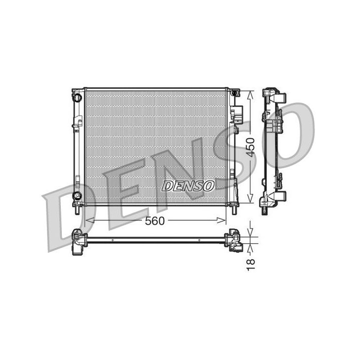 Radiatorius, variklio aušinimas DENSO DRM23095