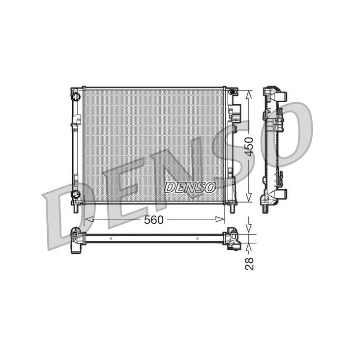 Radiatorius, variklio aušinimas DENSO DRM23096