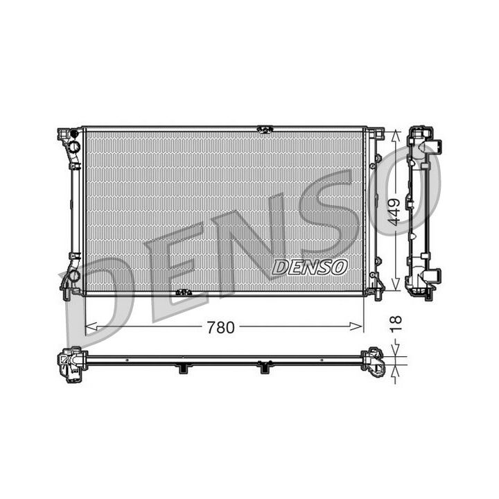 Radiatorius, variklio aušinimas DENSO DRM23097