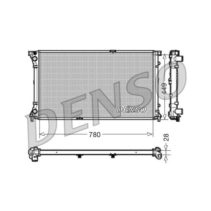 Radiatorius, variklio aušinimas DENSO DRM23098