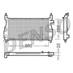 Radiatorius, variklio aušinimas DENSO DRM24003