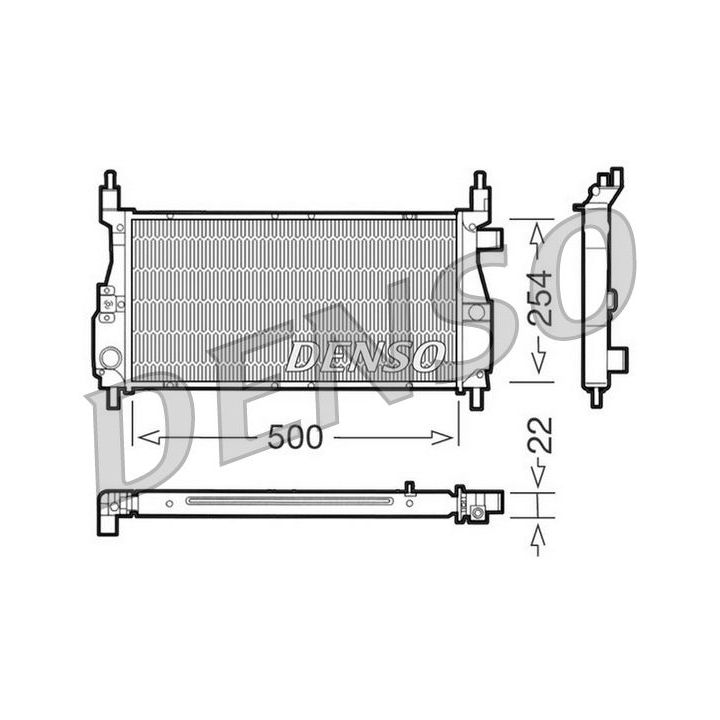 Radiatorius, variklio aušinimas DENSO DRM24003