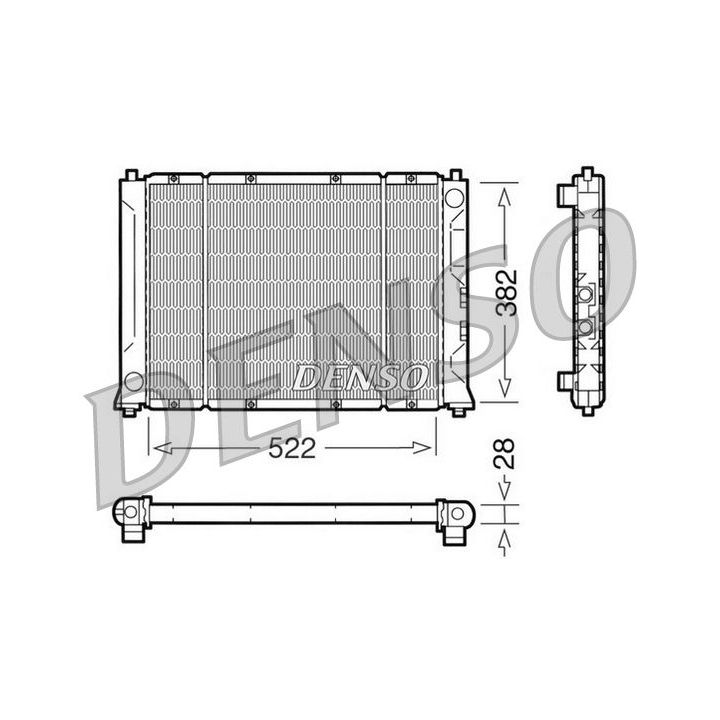 Radiatorius, variklio aušinimas DENSO DRM24005