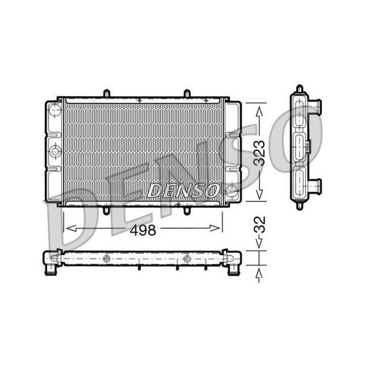 Radiatorius, variklio aušinimas DENSO DRM24010