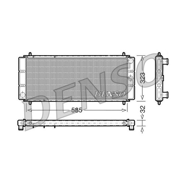 Radiatorius, variklio aušinimas DENSO DRM24011