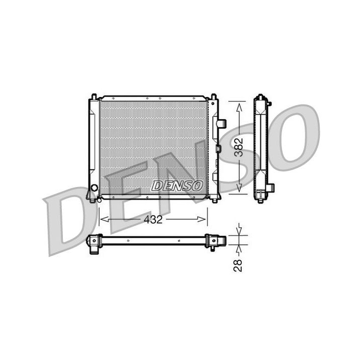 Radiatorius, variklio aušinimas DENSO DRM24013