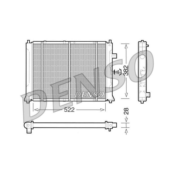 Radiatorius, variklio aušinimas DENSO DRM24014