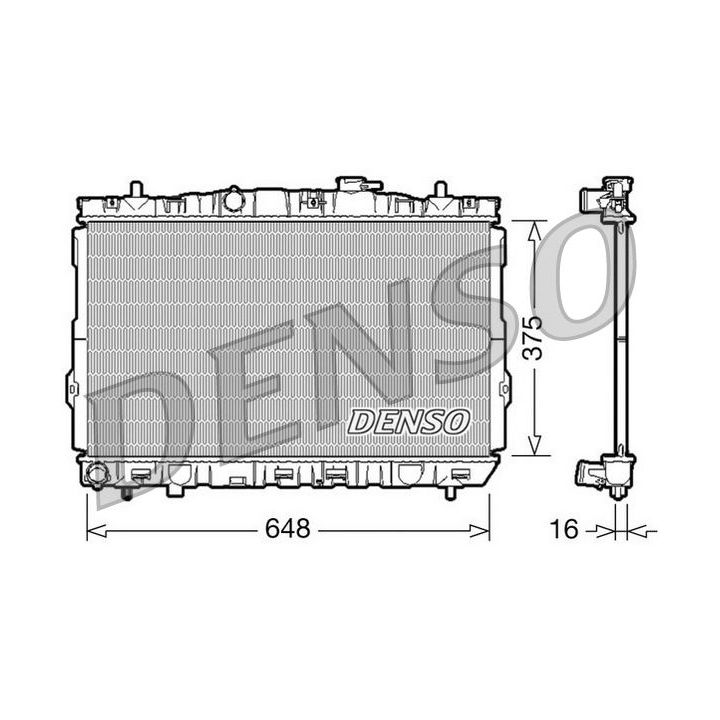 Radiatorius, variklio aušinimas DENSO DRM41001