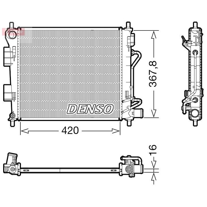 Radiatorius, variklio aušinimas DENSO DRM41018