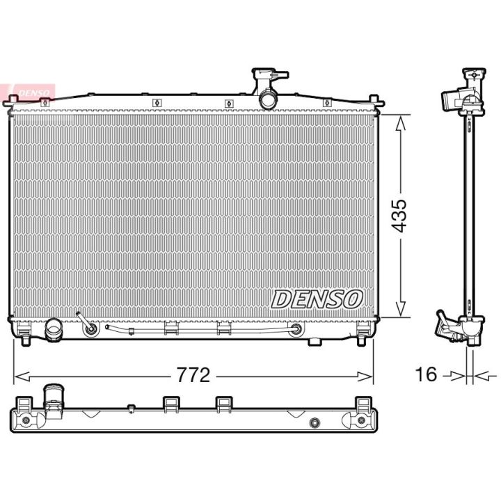 Radiatorius, variklio aušinimas DENSO DRM41024