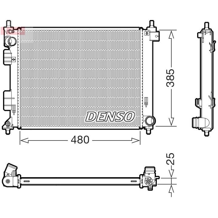 Radiatorius, variklio aušinimas DENSO DRM41035