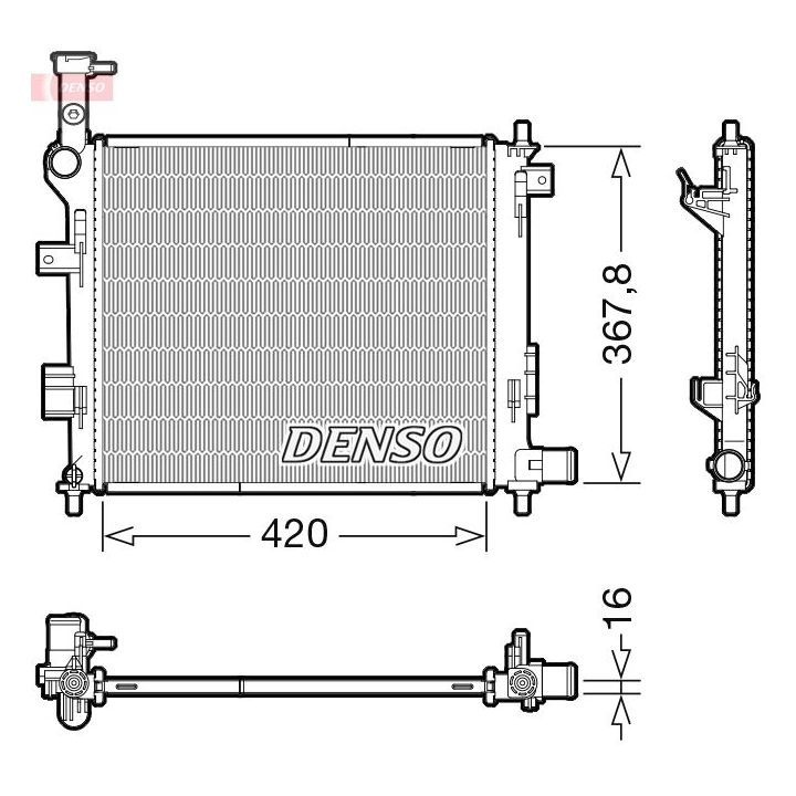 Radiatorius, variklio aušinimas DENSO DRM43005
