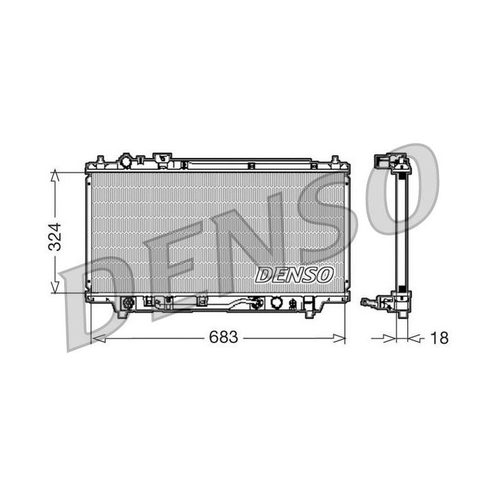 Radiatorius, variklio aušinimas DENSO DRM44001