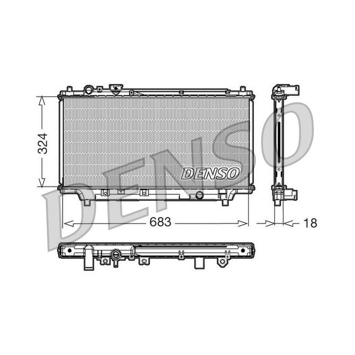 Radiatorius, variklio aušinimas DENSO DRM44002