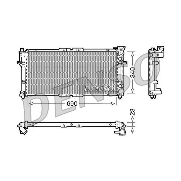 Radiatorius, variklio aušinimas DENSO DRM44004