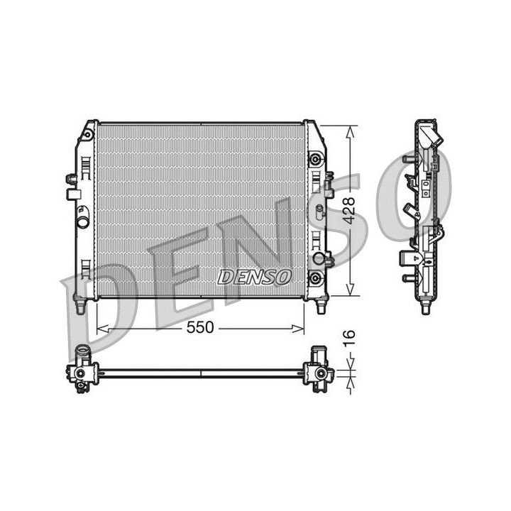 Radiatorius, variklio aušinimas DENSO DRM44009