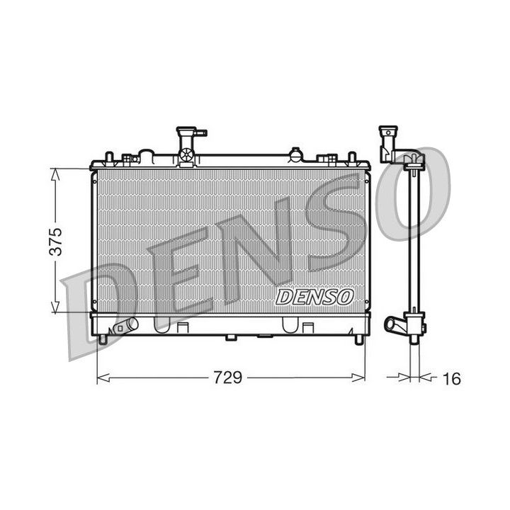 Radiatorius, variklio aušinimas DENSO DRM44011