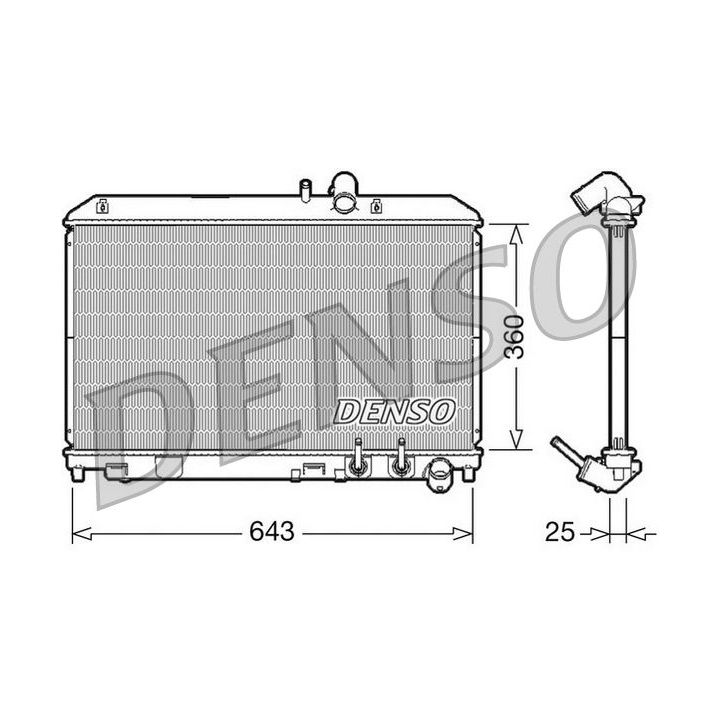 Radiatorius, variklio aušinimas DENSO DRM44012