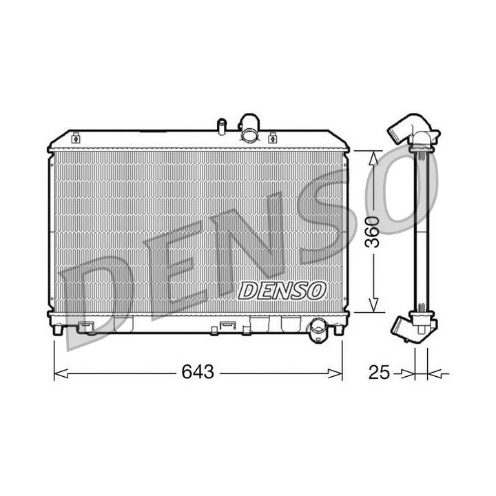 Radiatorius, variklio aušinimas DENSO DRM44013
