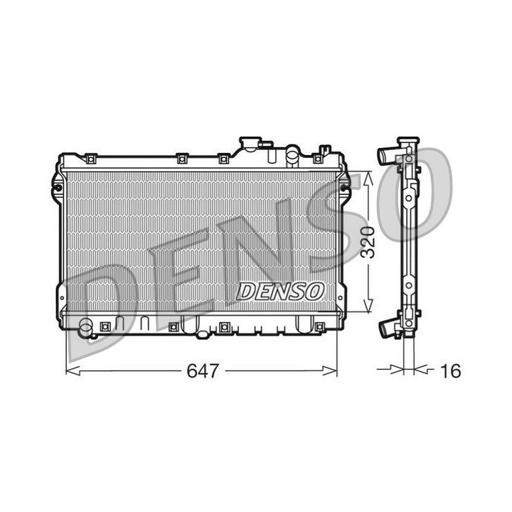 Radiatorius, variklio aušinimas DENSO DRM44015