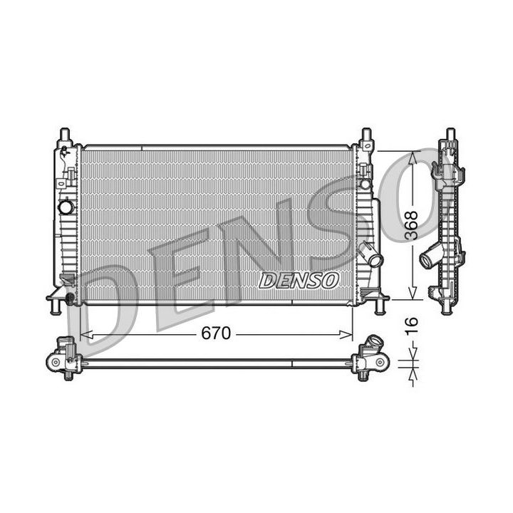 Radiatorius, variklio aušinimas DENSO DRM44020