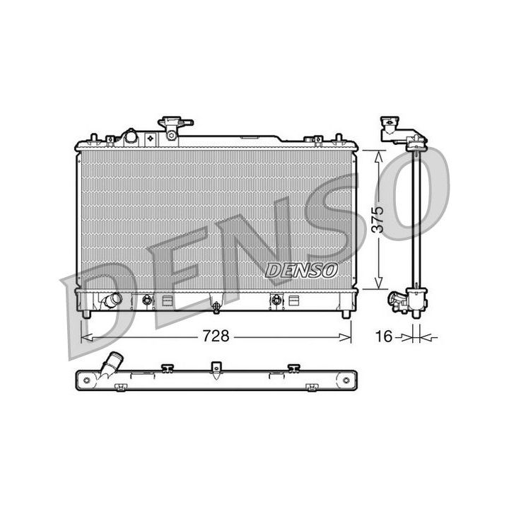 Radiatorius, variklio aušinimas DENSO DRM44021