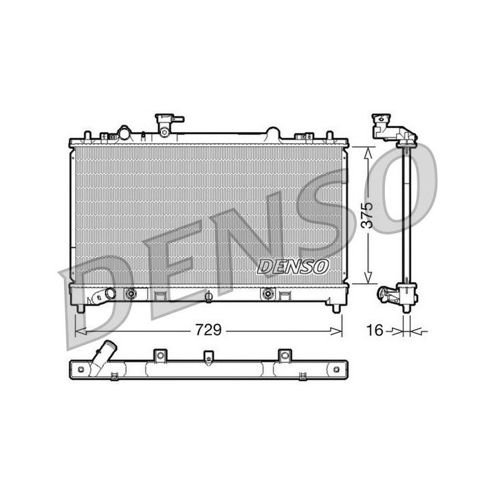 Radiatorius, variklio aušinimas DENSO DRM44022