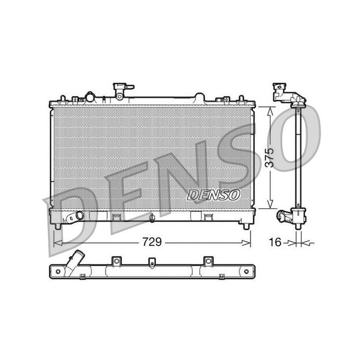 Radiatorius, variklio aušinimas DENSO DRM44023