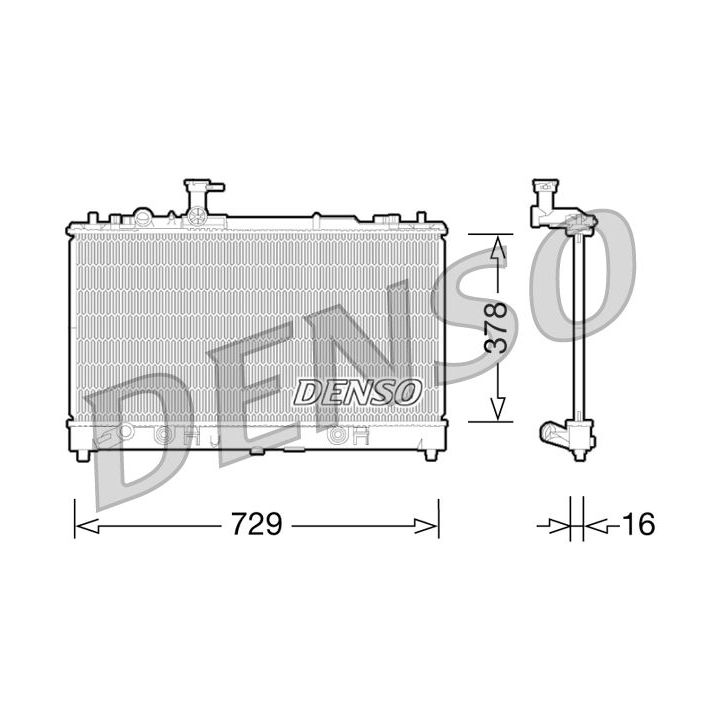 Radiatorius, variklio aušinimas DENSO DRM44026